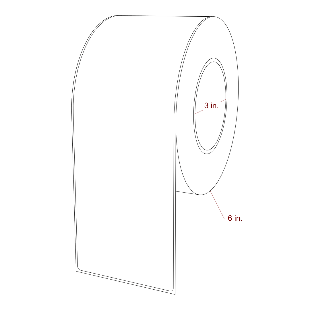 3.5" x 10" Rectangle Roll for Epson ColorWorks, VIPColor & Primera Printers; 3.5" x 10" Rectangle Label Diagram