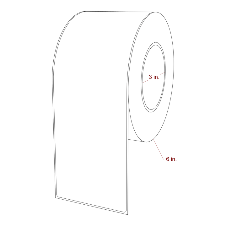 3.5" x 10" Rectangle Roll for Epson ColorWorks, VIPColor & Primera Printers; 3.5" x 10" Rectangle Label Diagram