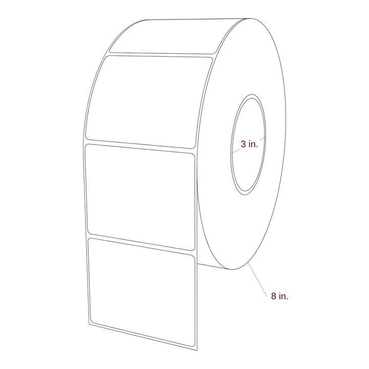 3.5" x 2.6875" Rectangle Roll for Epson ColorWorks & VIPColor Printers; 3.5" x 2.6875" Rectangle Label Diagram