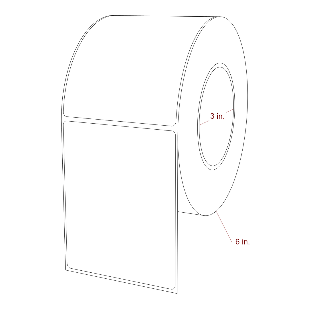 3.5" x 4.4375" Rectangle Roll for Epson ColorWorks, VIPColor & Primera Printers; 3.5" x 4.4375" Rectangle Label Diagram