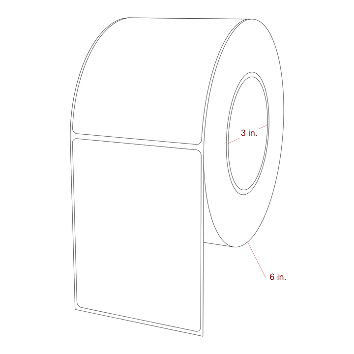 3.5" x 4.4375" Rectangle Roll for Epson ColorWorks, VIPColor & Primera Printers; 3.5" x 4.4375" Rectangle Label Diagram
