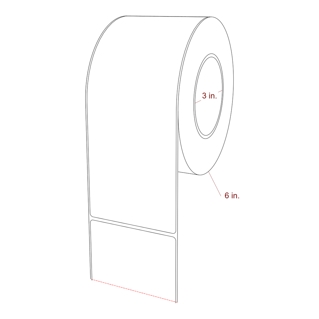 3.5" x 9" Rectangle Roll for Epson ColorWorks, VIPColor & Primera Printers; 3.5" x 9" Rectangle Label Diagram