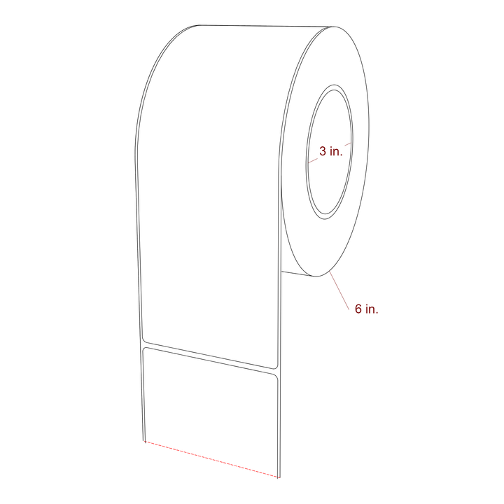 3.5" x 9" Rectangle Roll for Epson ColorWorks, VIPColor & Primera Printers; 3.5" x 9" Rectangle Label Diagram