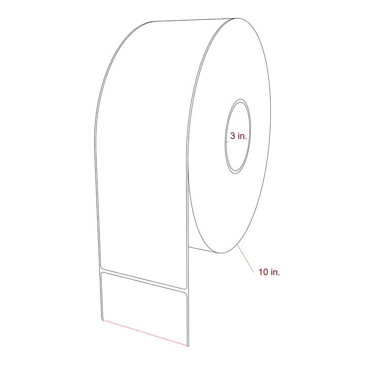 3.75" x 12" Inkjet Label Rolls | Fits Epson ColorWorks, VIPColor & Primera