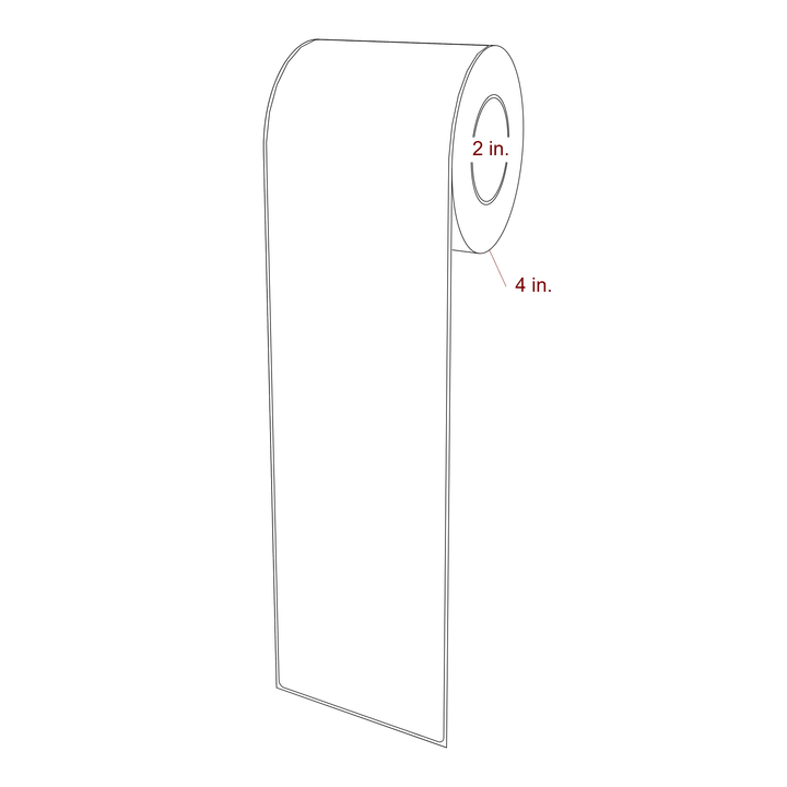 3.75" x 14.625" Rectangle Roll for Epson ColorWorks, VIPColor & Primera Printers; 3.75" x 14.625" Rectangle Label Diagram