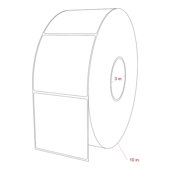 3.75" x 3.6875" Inkjet Label Rolls | Fits Epson ColorWorks, VIPColor & Primera