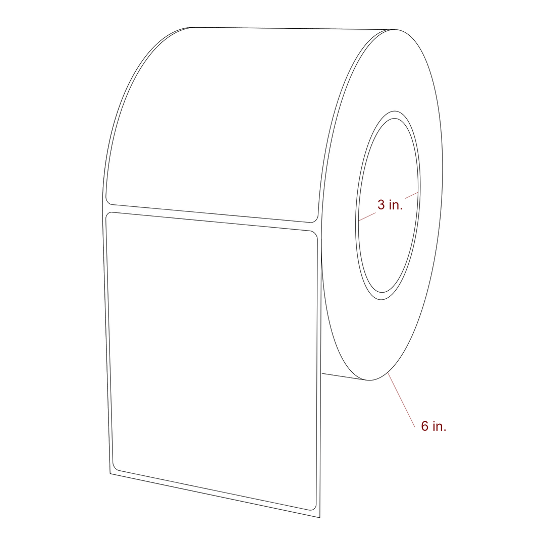 3.75" x 4.4375" Rectangle Roll for Epson ColorWorks, VIPColor & Primera Printers; 3.75" x 4.4375" Rectangle Label Diagram