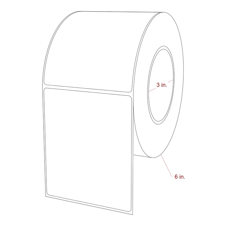 3.75" x 4.4375" Rectangle Roll for Epson ColorWorks, VIPColor & Primera Printers; 3.75" x 4.4375" Rectangle Label Diagram