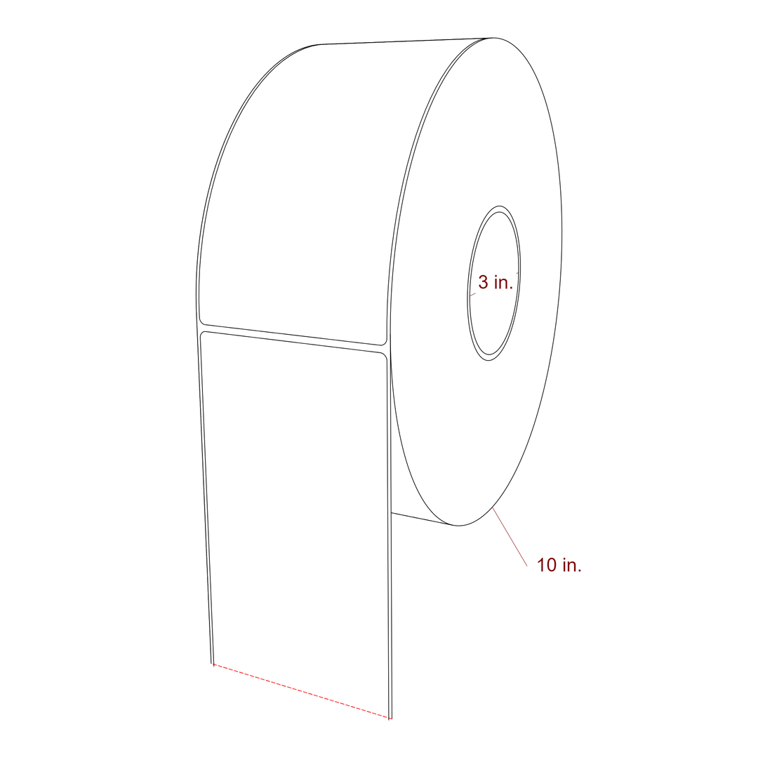 3.75" x 7.5" Inkjet Label Rolls | Fits Epson ColorWorks, VIPColor & Primera