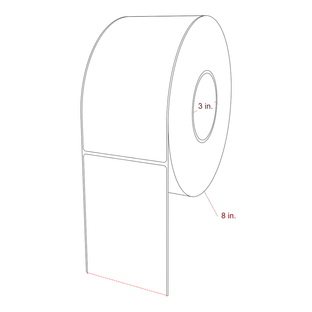 3.75" x 7.5" Inkjet Label Rolls | Fits Epson ColorWorks, VIPColor & Primera