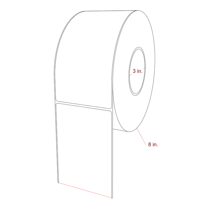 3.75" x 7.5" Inkjet Label Rolls | Fits Epson ColorWorks, VIPColor & Primera