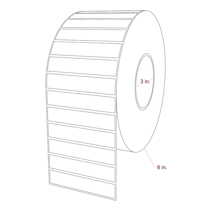 3.875" x 0.75" Inkjet Label Rolls | Fits Epson ColorWorks, VIPColor & Primera