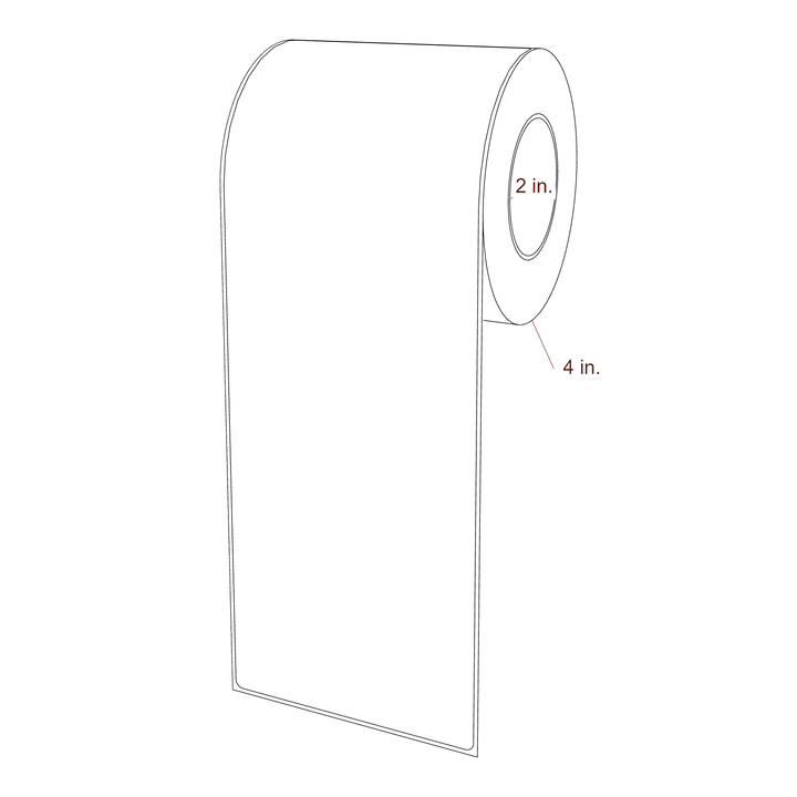 3.95" x 11" Rectangle Roll for Epson ColorWorks, VIPColor & Primera Printers; 3.95" x 11" Rectangle Label Diagram