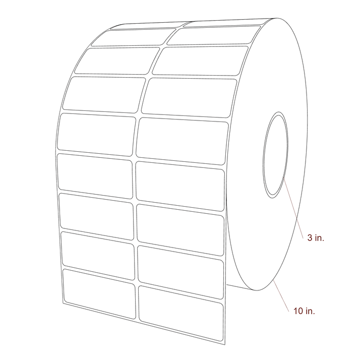 3" x 1.25" Inkjet Label Rolls | 2-Up | Fits Epson ColorWorks, VIPColor & Primera