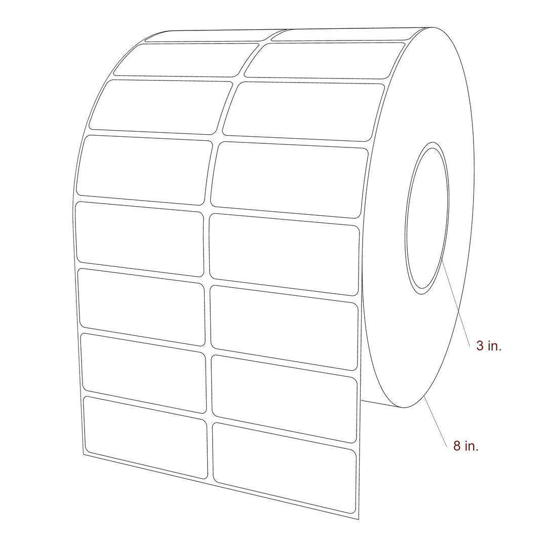 3" x 1.25" Inkjet Label Rolls | 2-Up | Fits Epson ColorWorks, VIPColor & Primera