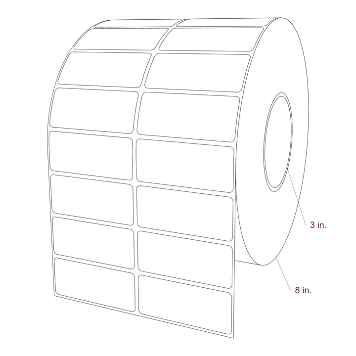 3" x 1.25" Inkjet Label Rolls | 2-Up | Fits Epson ColorWorks, VIPColor & Primera