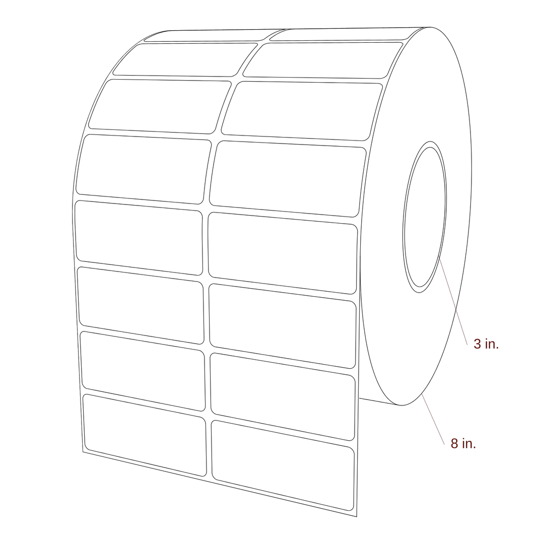 3" x 1.25" Inkjet Label Rolls | 2-Up | Fits Epson ColorWorks, VIPColor & Primera