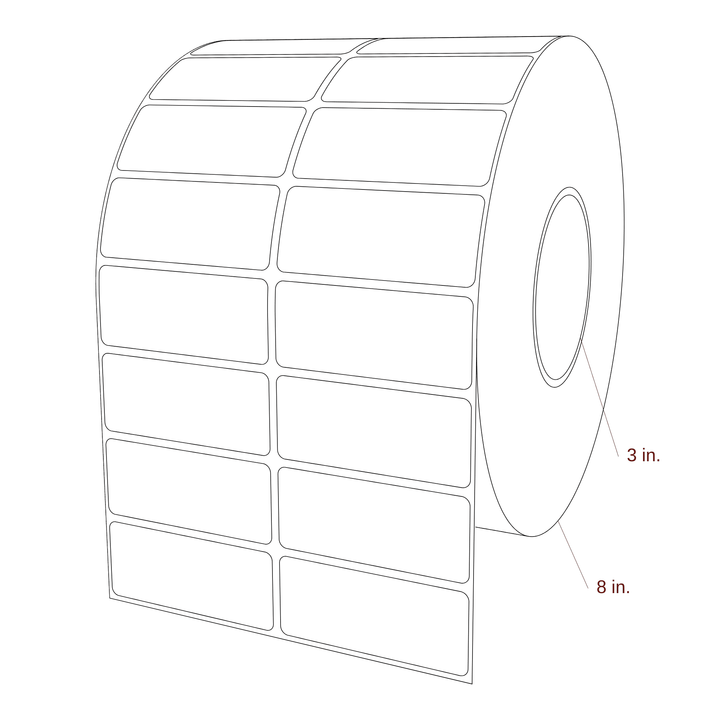 3" x 1.25" Inkjet Label Rolls | 2-Up | Fits Epson ColorWorks, VIPColor & Primera