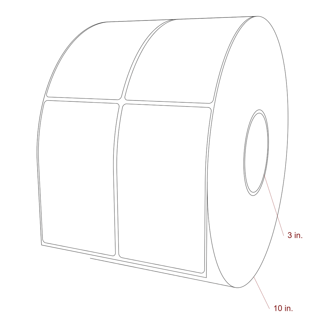 3" x 5" Inkjet Label Rolls | 2-Up | Fits Epson ColorWorks, VIPColor & Primera