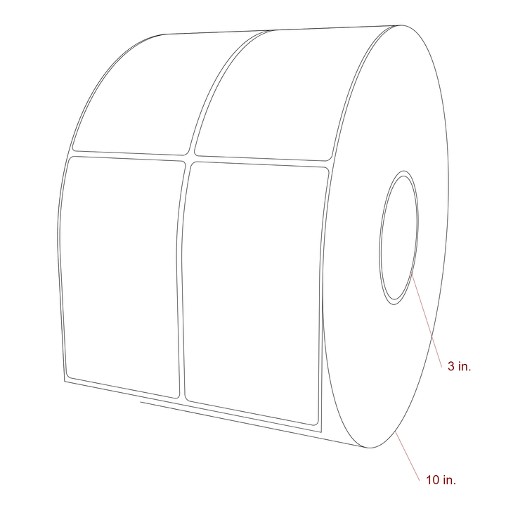 3" x 5" Inkjet Label Rolls | 2-Up | Fits Epson ColorWorks, VIPColor & Primera