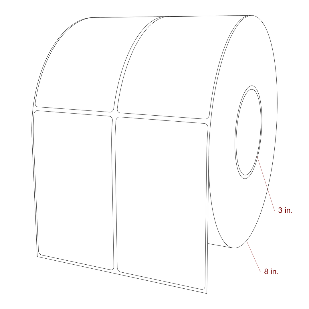 3" x 5" Inkjet Label Rolls | 2-Up | Fits Epson ColorWorks, VIPColor & Primera