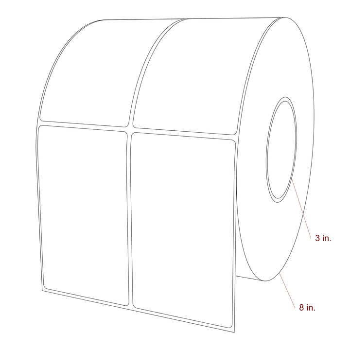 3" x 5" Inkjet Label Rolls | 2-Up | Fits Epson ColorWorks, VIPColor & Primera