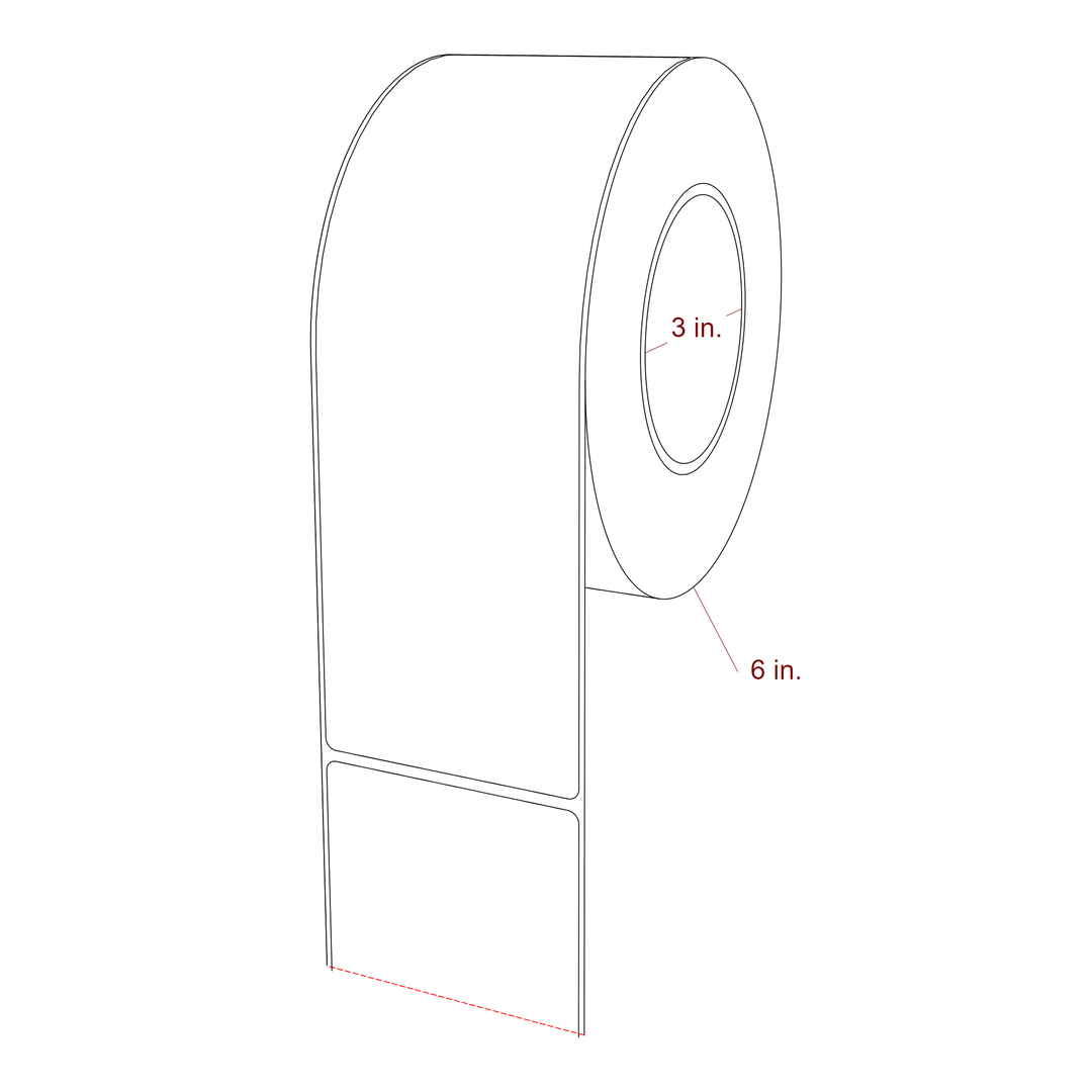 3" x 9" Rectangle Roll for Epson ColorWorks, VIPColor & Primera Printers; 3" x 9" Rectangle Label Diagram