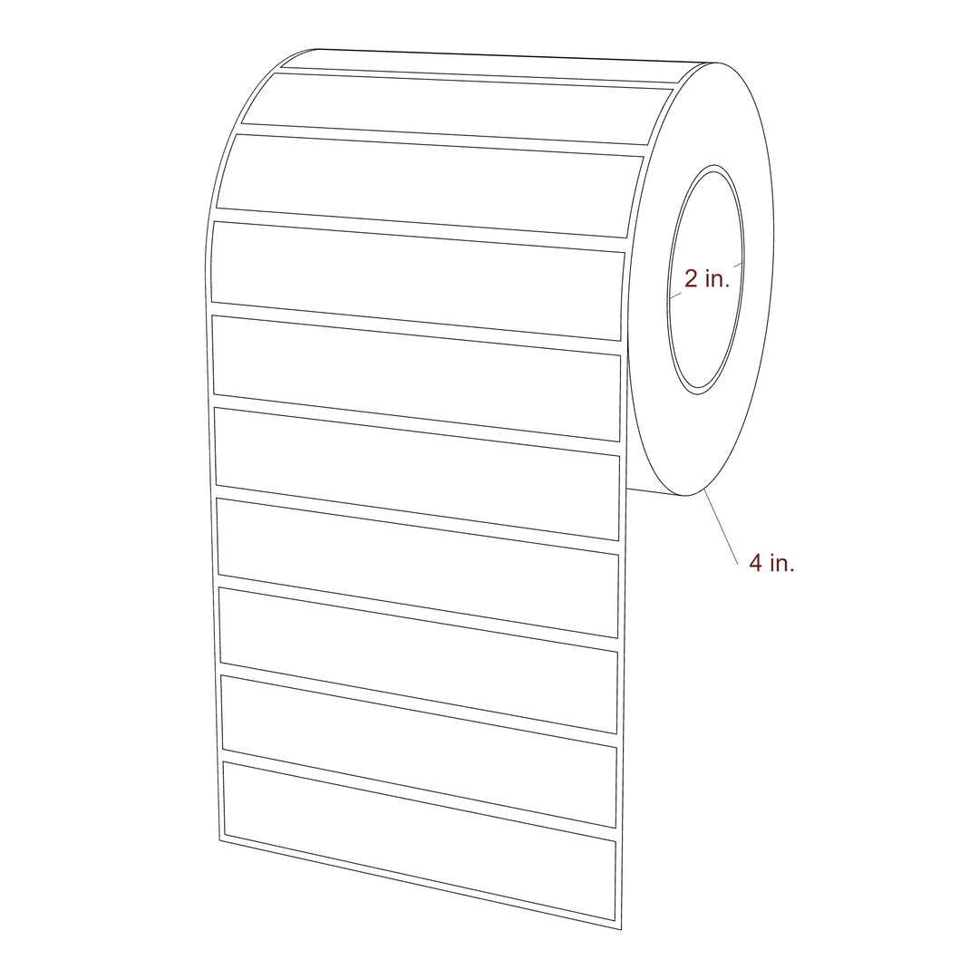 4.0625" x 0.75" Rectangle Roll for Epson ColorWorks, VIPColor & Primera Printers; 4.0625" x 0.75" Rectangle Label Diagram