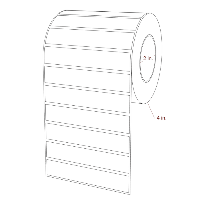 4.0625" x 0.75" Rectangle Roll for Epson ColorWorks, VIPColor & Primera Printers; 4.0625" x 0.75" Rectangle Label Diagram