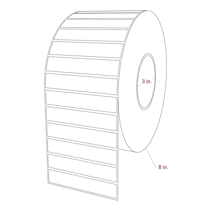 4.0625" x 0.75" Inkjet Label Rolls | Fits Epson ColorWorks, VIPColor & Primera