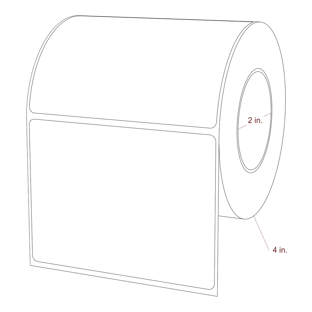4.0625" x 3" Rectangle Roll for Epson ColorWorks, VIPColor & Primera Printers; 4.0625" x 3" Rectangle Label Diagram
