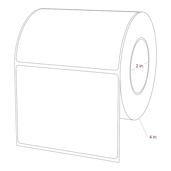 4.0625" x 3" Rectangle Roll for Epson ColorWorks, VIPColor & Primera Printers; 4.0625" x 3" Rectangle Label Diagram