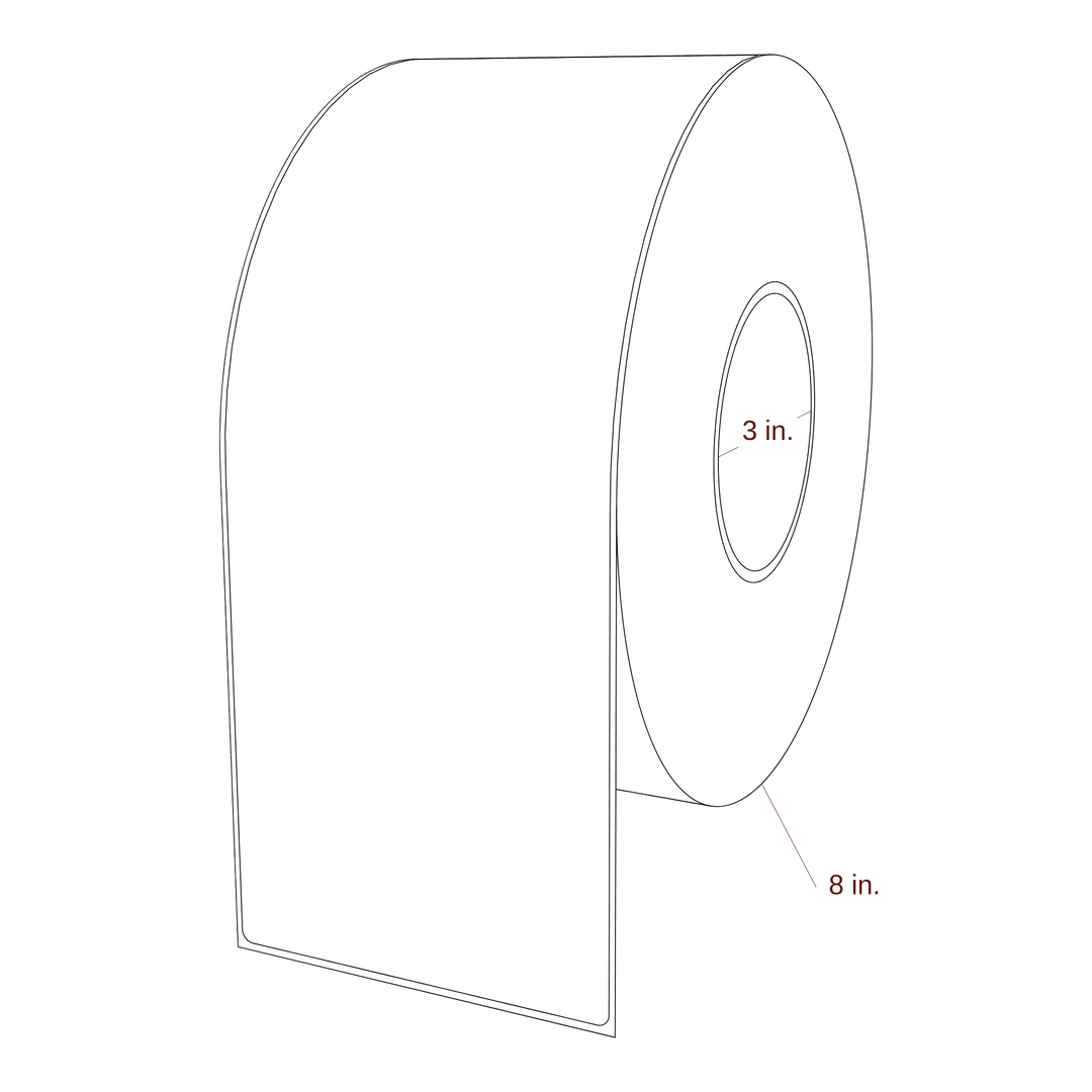 4.125" x 11" Rectangle Roll for Epson ColorWorks & VIPColor Printers; 4.125" x 11" Rectangle Label Diagram