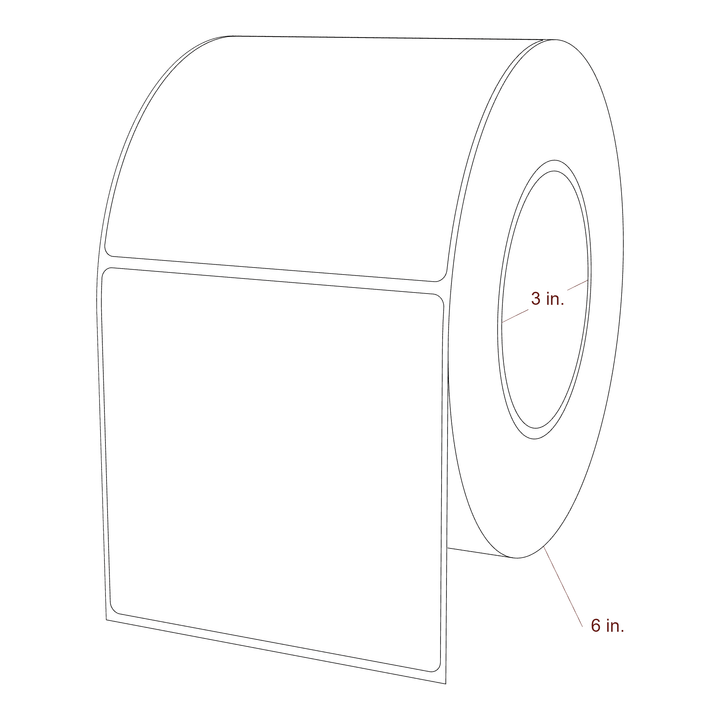4.1" x 4" Rectangle Roll for Epson ColorWorks, VIPColor & Primera Printers; 4.1" x 4" Rectangle Label Diagram