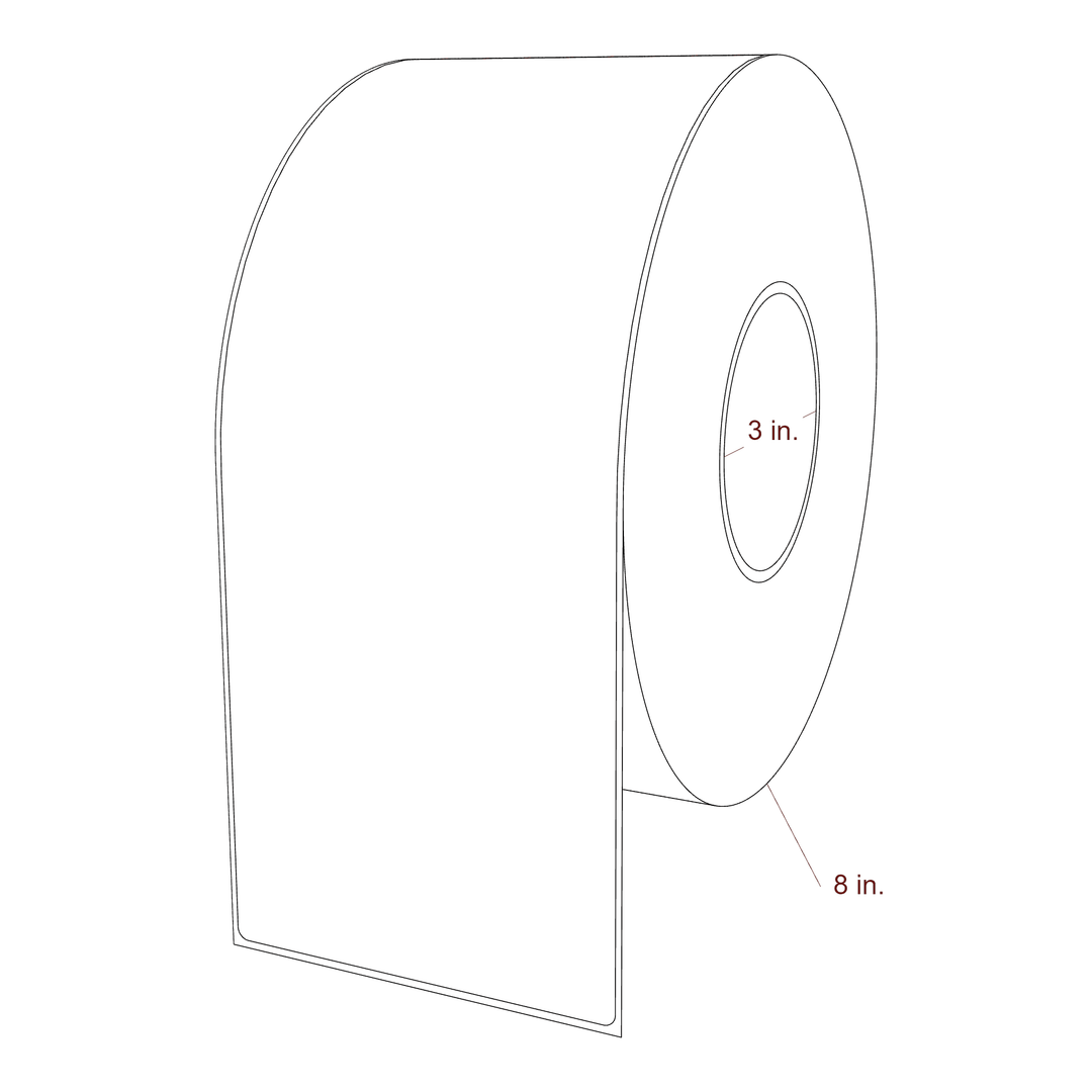 4.25" x 11" Rectangle Roll for Epson ColorWorks & VIPColor Printers; 4.25" x 11" Rectangle Label Diagram