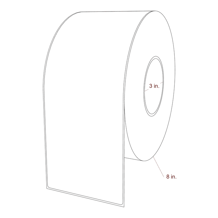 4.25" x 11" Rectangle Roll for Epson ColorWorks & VIPColor Printers; 4.25" x 11" Rectangle Label Diagram