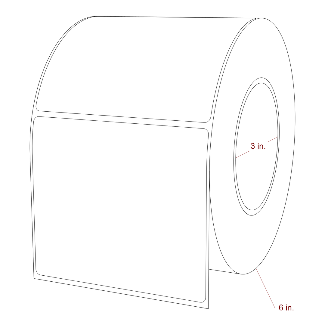 4.25" x 3.6875" Rectangle Roll for Epson ColorWorks, VIPColor & Primera Printers; 4.25" x 3.6875" Rectangle Label Diagram
