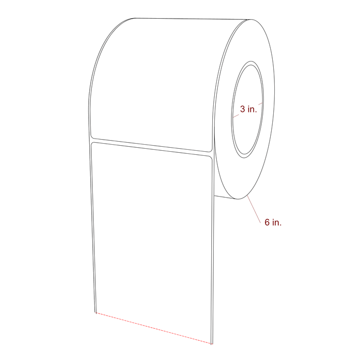4.25" x 5.4375" Rectangle Roll for Epson ColorWorks, VIPColor & Primera Printers; 4.25" x 5.4375" Rectangle Label Diagram