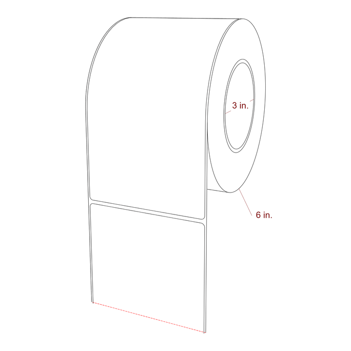 4.25" x 7.75" Rectangle Roll for Epson ColorWorks, VIPColor & Primera Printers; 4.25" x 7.75" Rectangle Label Diagram
