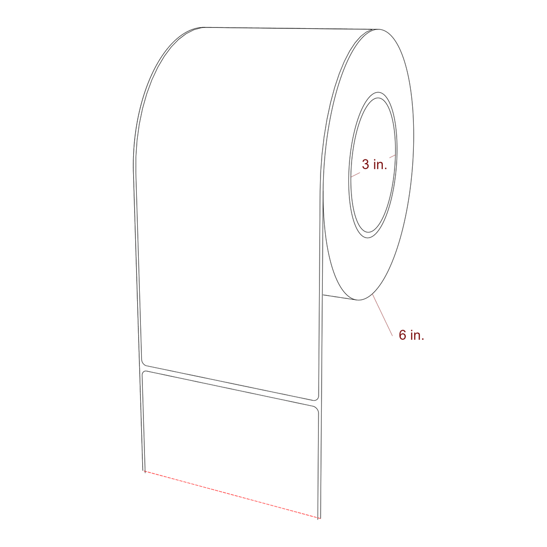 4.25" x 9" Rectangle Roll for Epson ColorWorks, VIPColor & Primera Printers; 4.25" x 9" Rectangle Label Diagram