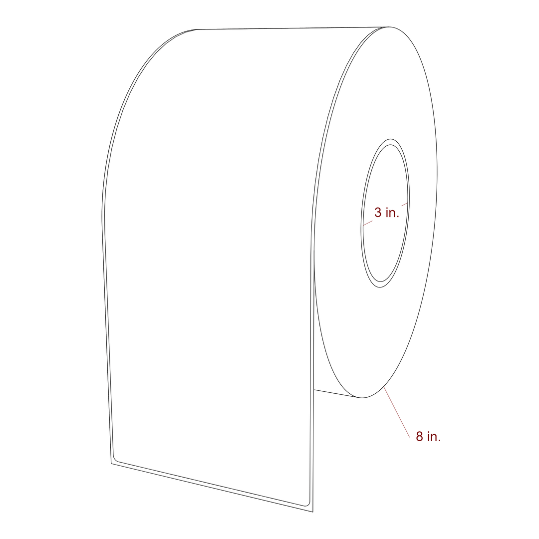 4.5" x 11" Rectangle Roll for VIPColor Printers; 4.5" x 11" Rectangle Label Diagram