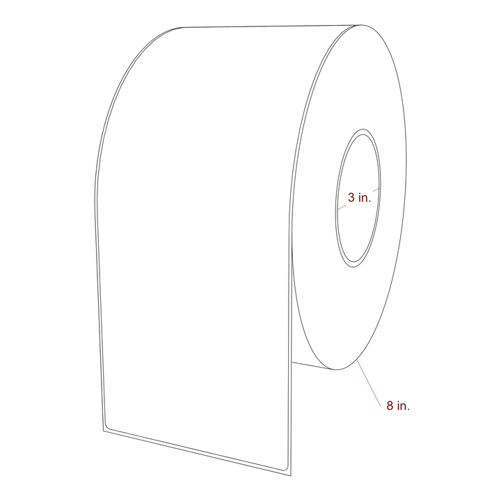 4.5" x 11" Rectangle Roll for VIPColor Printers; 4.5" x 11" Rectangle Label Diagram