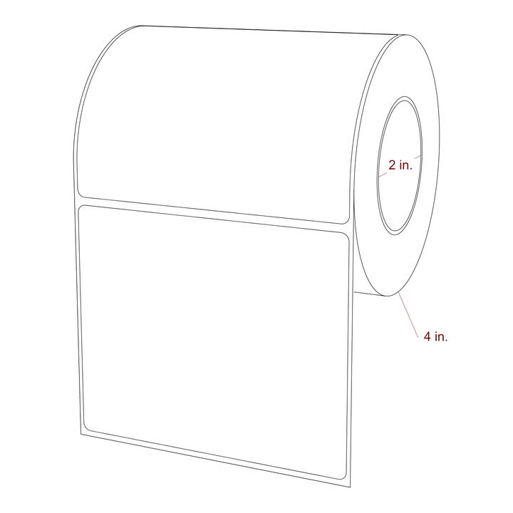4.5" x 3.6875" Inkjet Label Rolls | Fits Epson ColorWorks, VIPColor & Primera