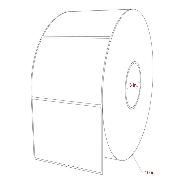 4.5" x 3.6875" Inkjet Label Rolls | Fits Epson ColorWorks, VIPColor & Primera