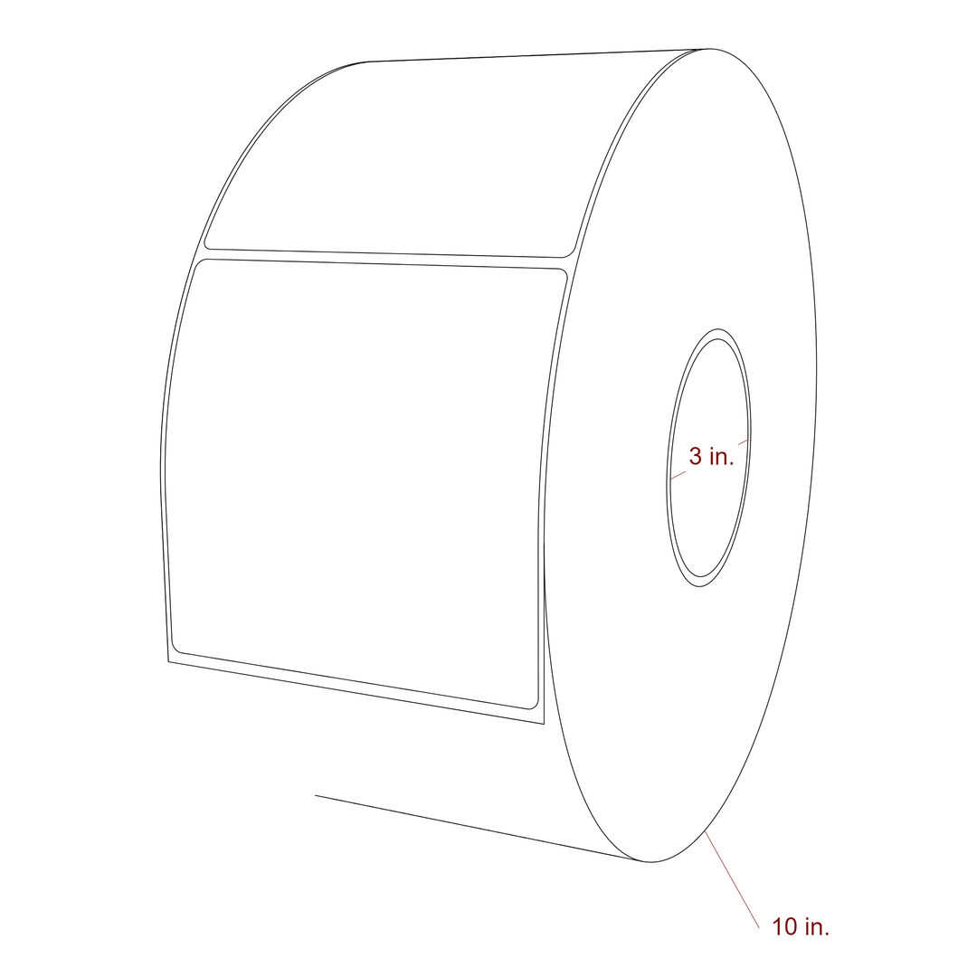 4.5" x 4.4375" Inkjet Label Rolls | Fits Epson ColorWorks, VIPColor & Primera
