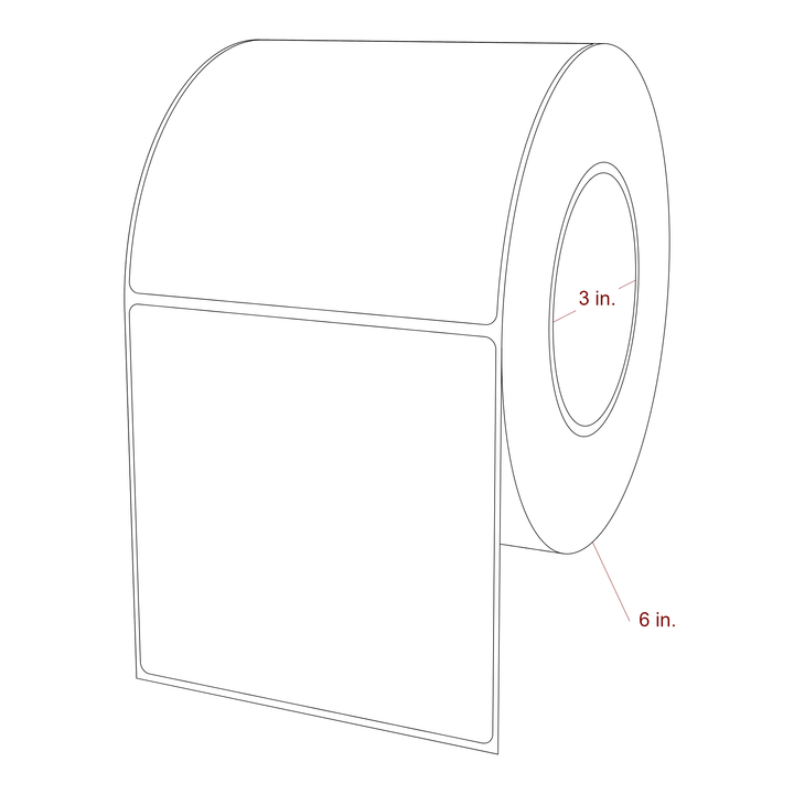 4.5" x 4.4375" Rectangle Roll for Epson ColorWorks, VIPColor & Primera Printers; 4.5" x 4.4375" Rectangle Label Diagram