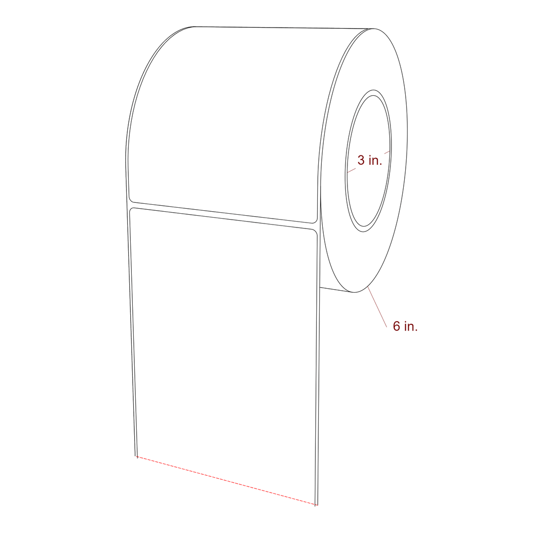 4.5" x 5.4375" Rectangle Roll for Epson ColorWorks, VIPColor & Primera Printers; 4.5" x 5.4375" Rectangle Label Diagram