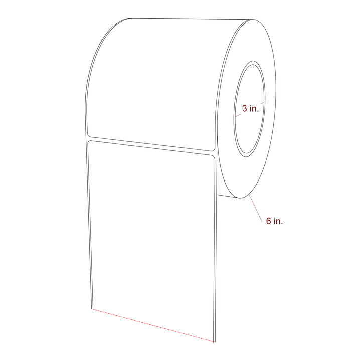 4.5" x 5.4375" Rectangle Roll for Epson ColorWorks, VIPColor & Primera Printers; 4.5" x 5.4375" Rectangle Label Diagram