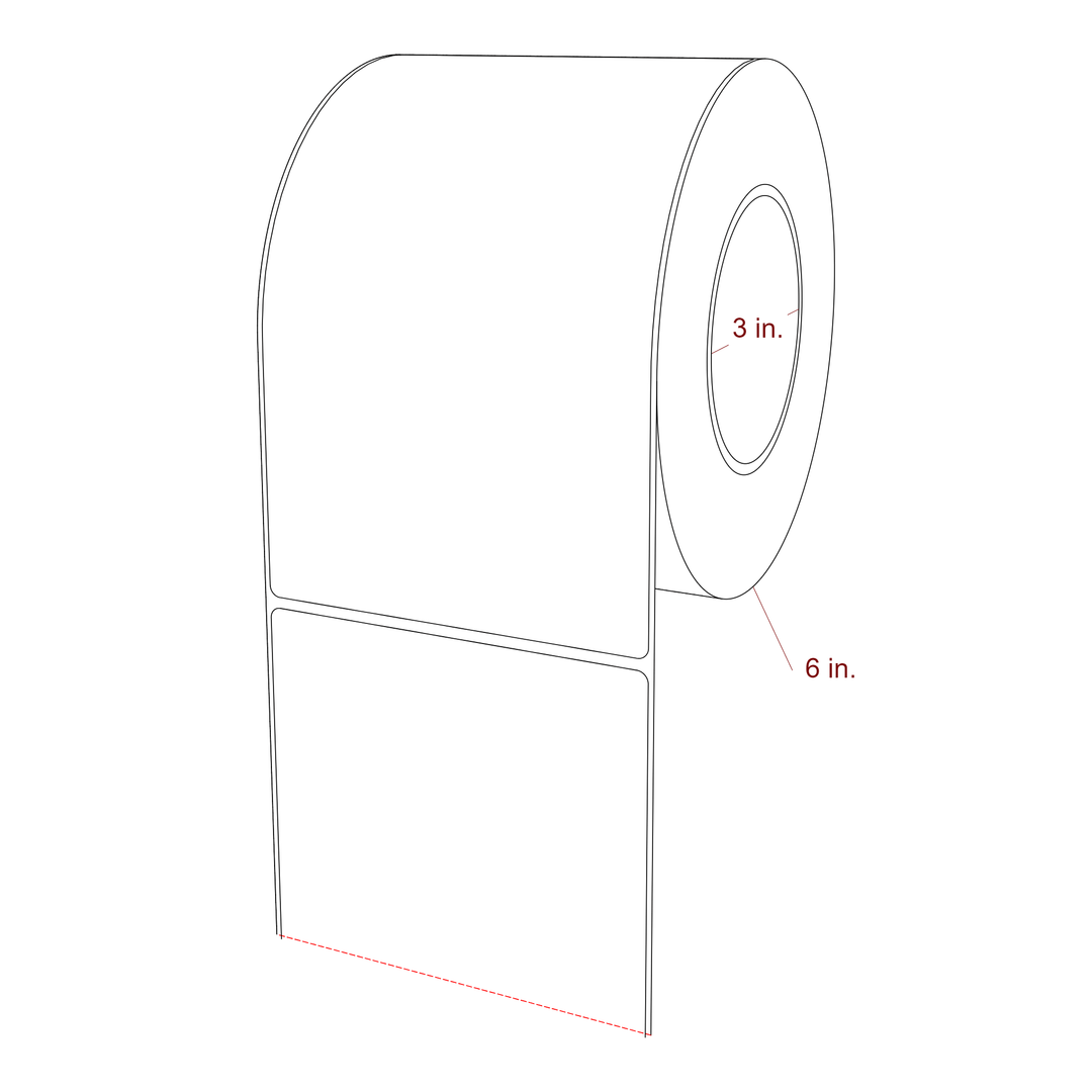 4.5" x 7.5" Rectangle Roll for Epson ColorWorks, VIPColor & Primera Printers; 4.5" x 7.5" Rectangle Label Diagram