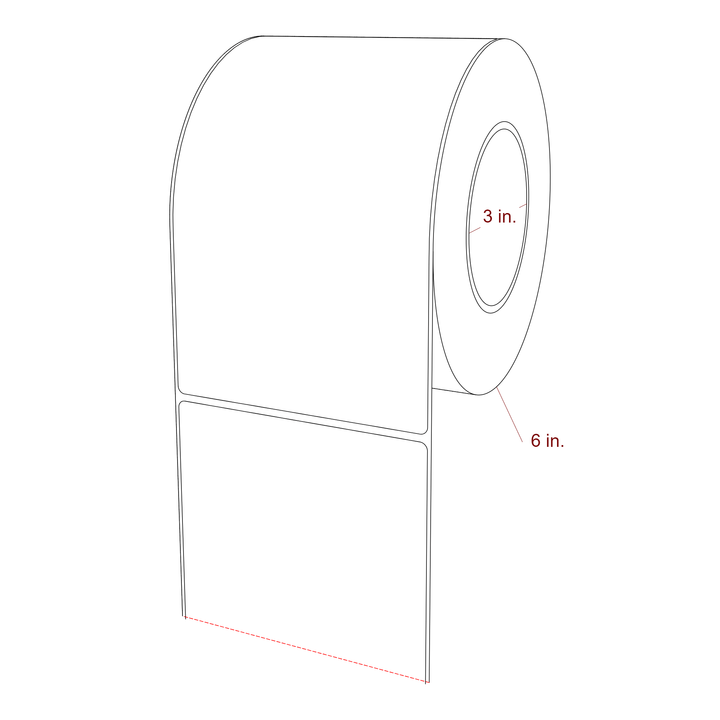 4.5" x 7.5" Rectangle Roll for Epson ColorWorks, VIPColor & Primera Printers; 4.5" x 7.5" Rectangle Label Diagram